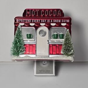White barn bath & body works christmas cocoa stand night light nwt
